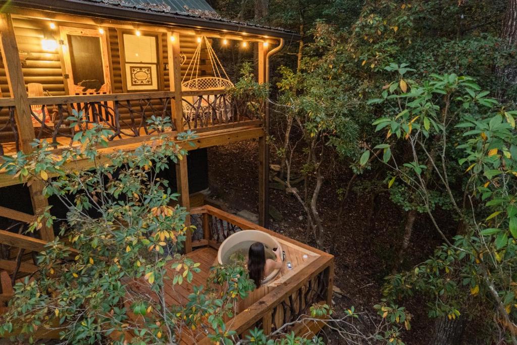 Log Cabin with Mountain View and Privacy